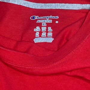Champion Red long sleeve t shirt. XL